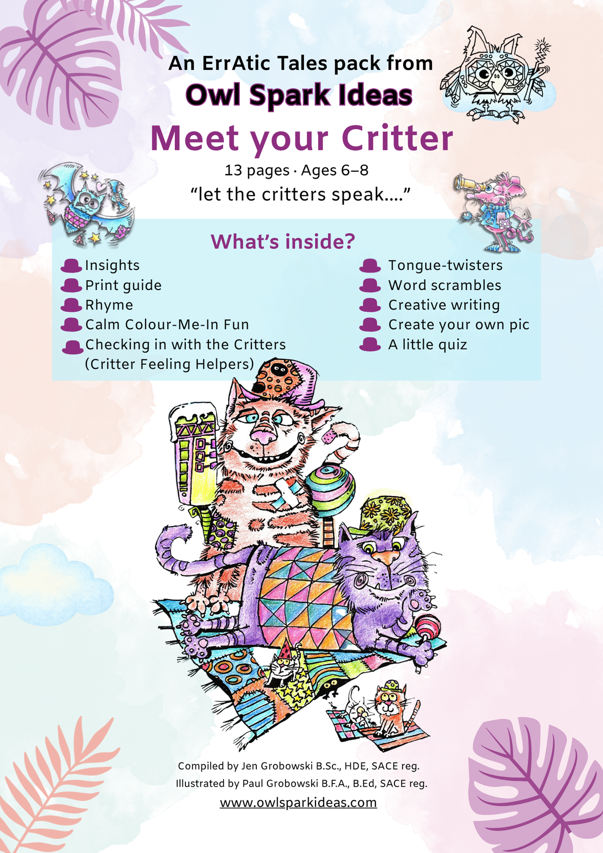 ErrAtic Tales — Meet Your Critter Activity Pack