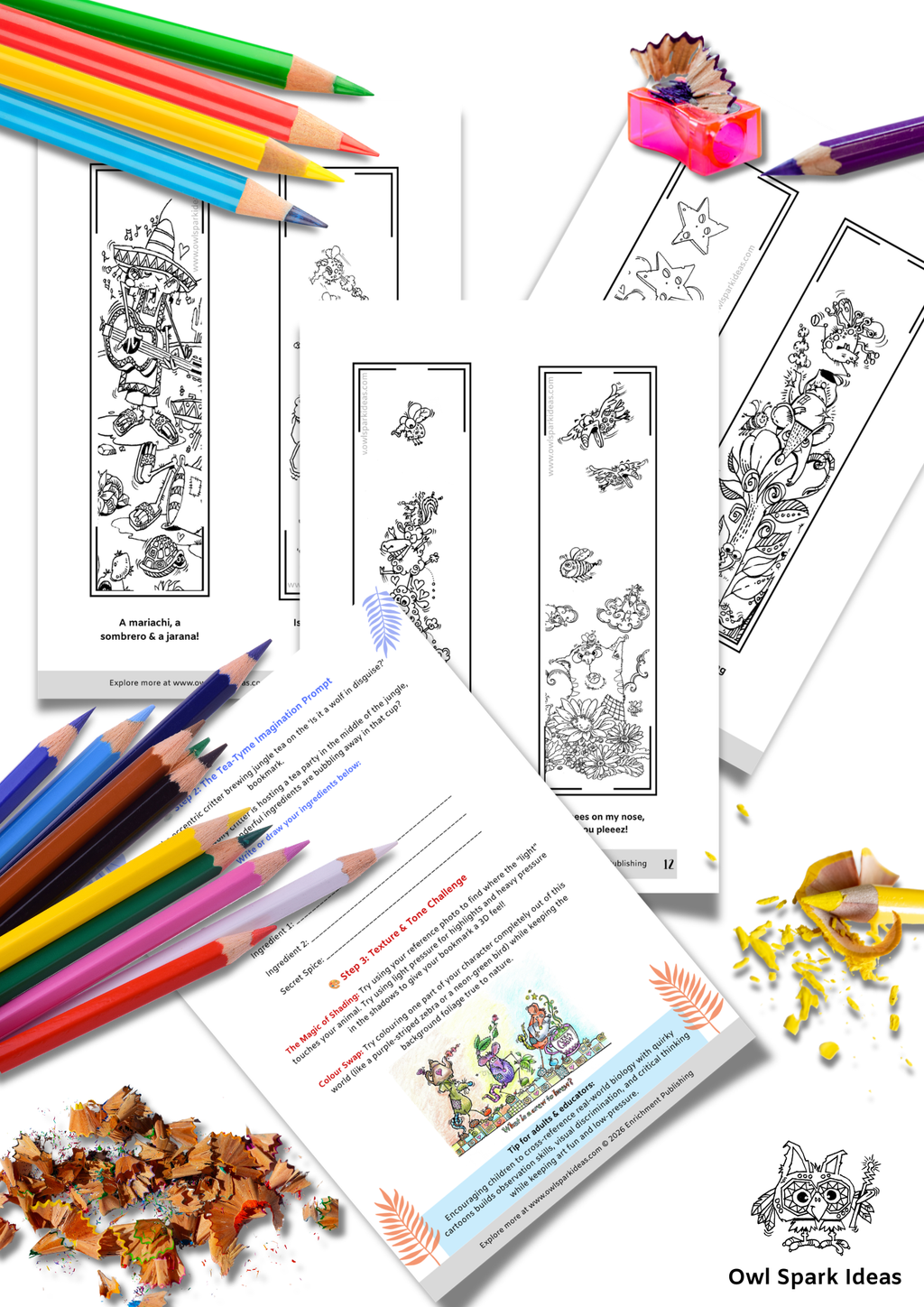 ErrAtic Tales — Quirky Bookmark Colouring Set
