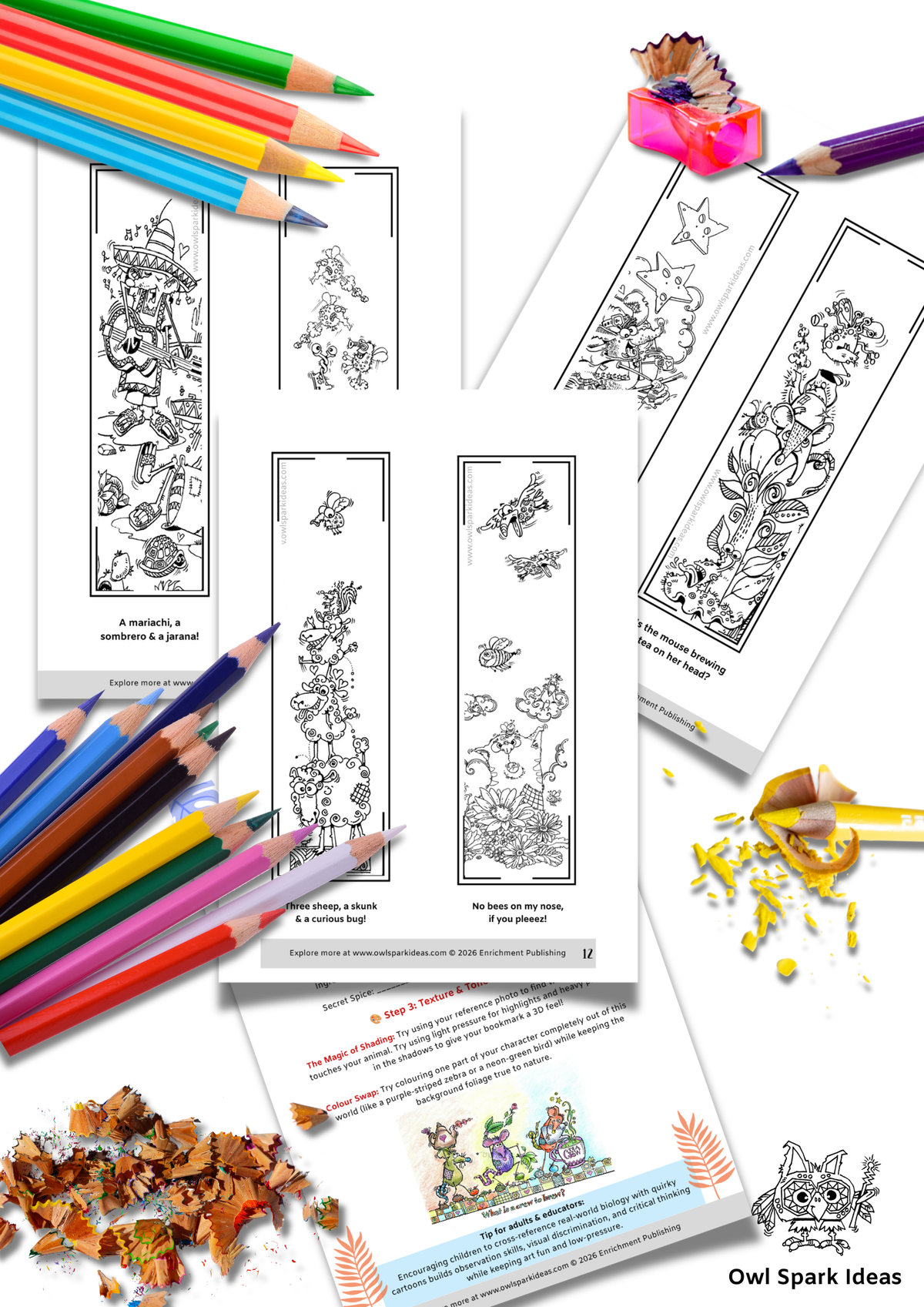ErrAtic Tales — Quirky Bookmark Colouring Set
