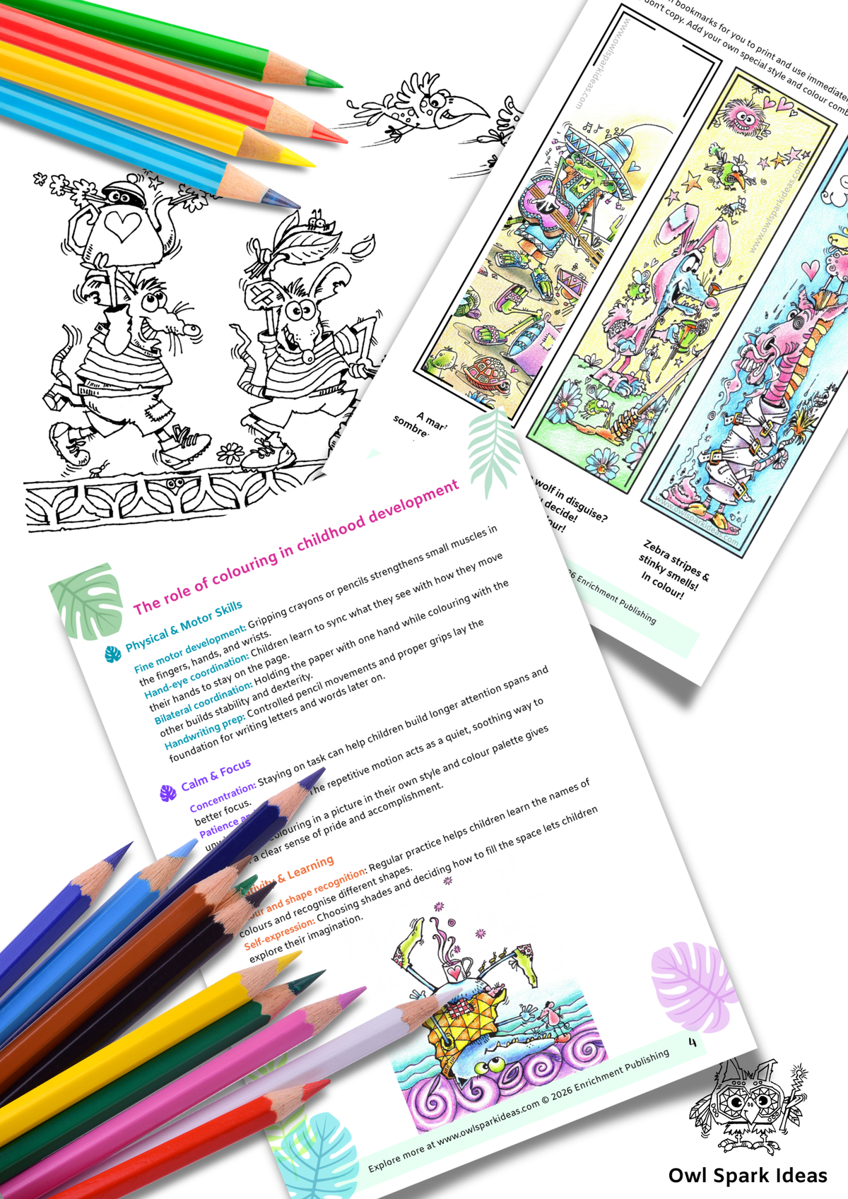 ErrAtic Tales — Quirky Bookmark Colouring Set