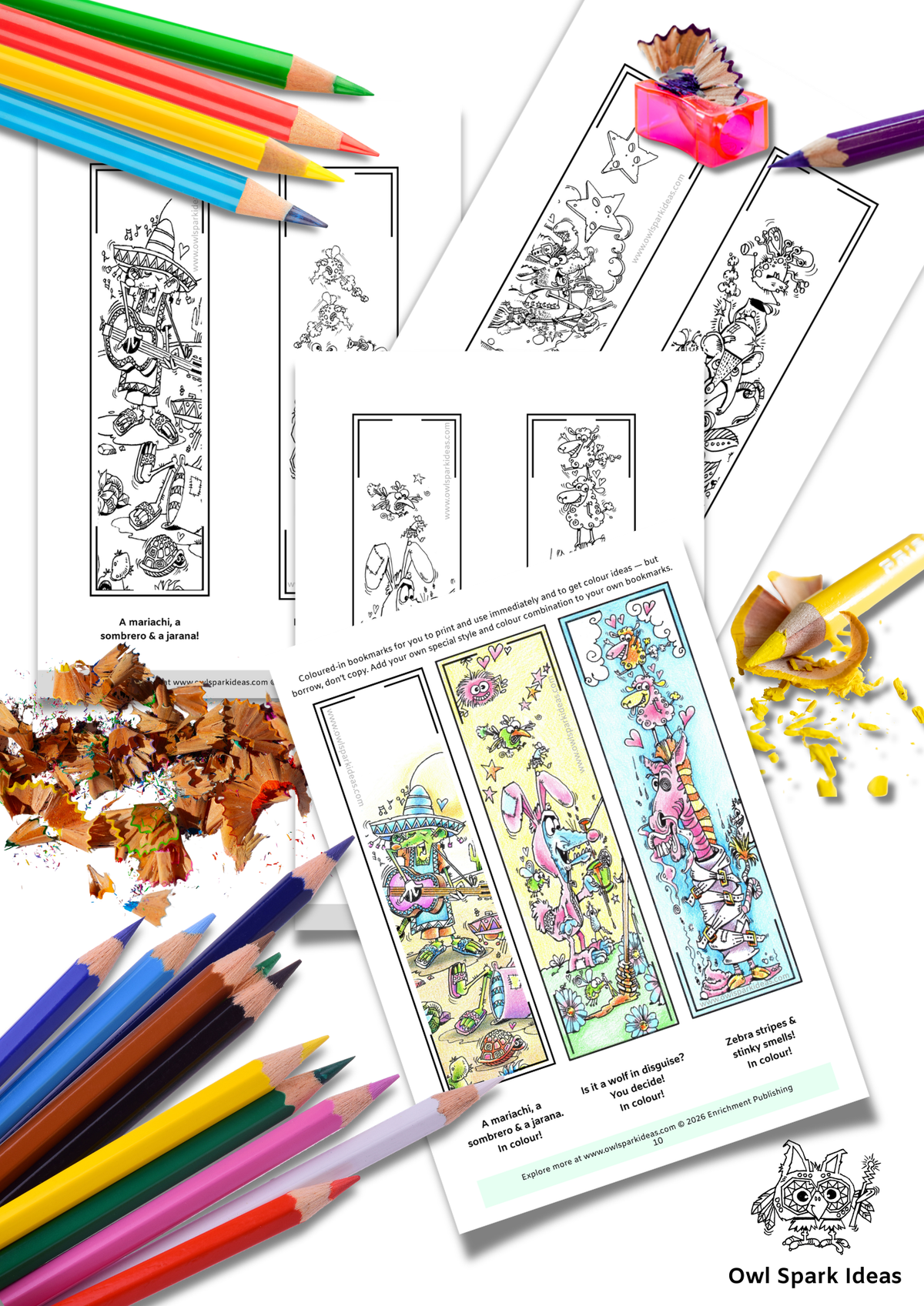 ErrAtic Tales — Quirky Bookmark Colouring Set