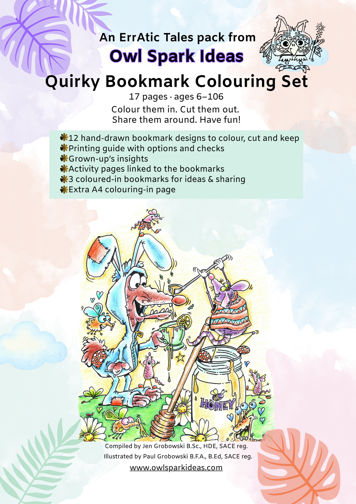 ErrAtic Tales — Quirky Bookmark Colouring Set
