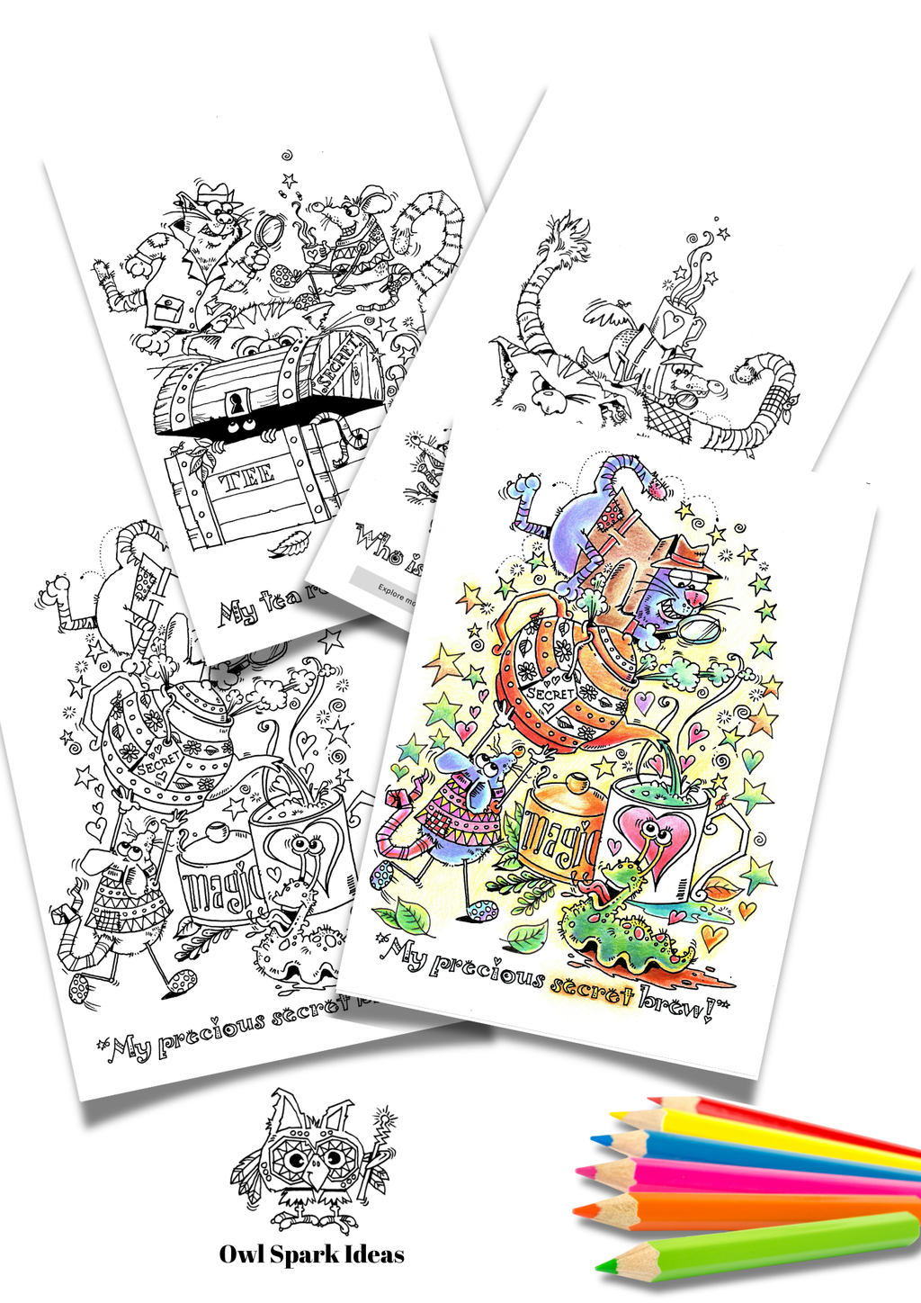 In the Tea-Tyme Jungle — Story & Colouring